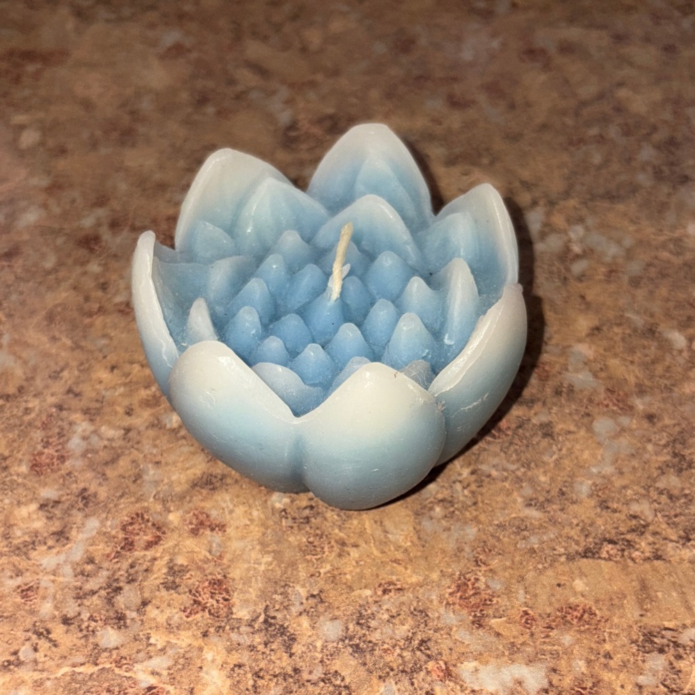 Blue Lotus Flower Candle